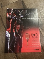 ROGER FEDERER Wilson K Poster Ad Photo 8&rdquo; x 11&rdquo; Tennis Racket