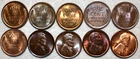 10x BU Lincoln Cents, 6x 1909 VDB, 1910-P, 1929-D, 1929-S, & 1947-P