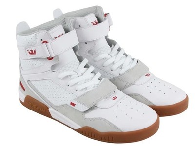 Supra Breaker Leather White & Red Size 13 Clean Rare High Quality 