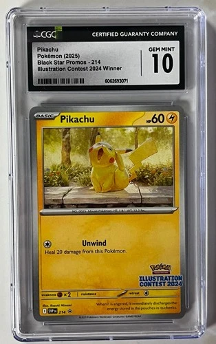 2025 POKEMON BLACK STAR PROMOS #214 PIKACHU CGC 10 GEM MINT