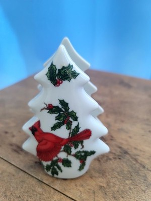 Lefton Marked Hand Painted Japan Christmas Tree/Napkin Holder(3703Tote13)