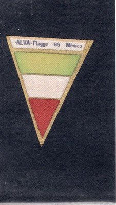 Alva Germany Pennant type Silk Flag 1930s. Mexico