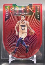 2020-21 Panini Obsidian Tunnel Vision #10 Ben Simmons Electric Etch Red Flood 