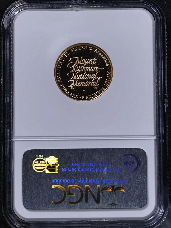 1991-W Mount Rushmore Commemorative Gold $5 NGC PF70 Ultra Cameo - STOCK - Image 4 of 4