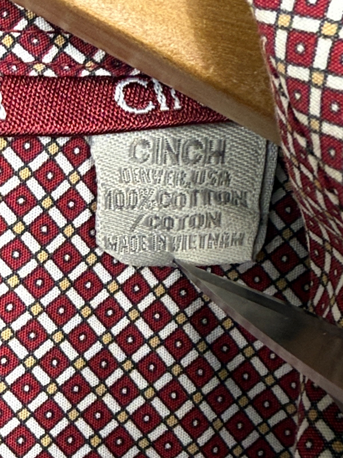 Cinch Men's Large Patterned Button Down Shirt Lon… - image 5