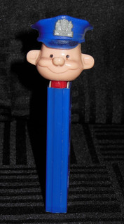 Vintage PEZ Dispenser POLICEMAN Officer w/NO FEET & Hat Badge 3 845 882 USA MADE