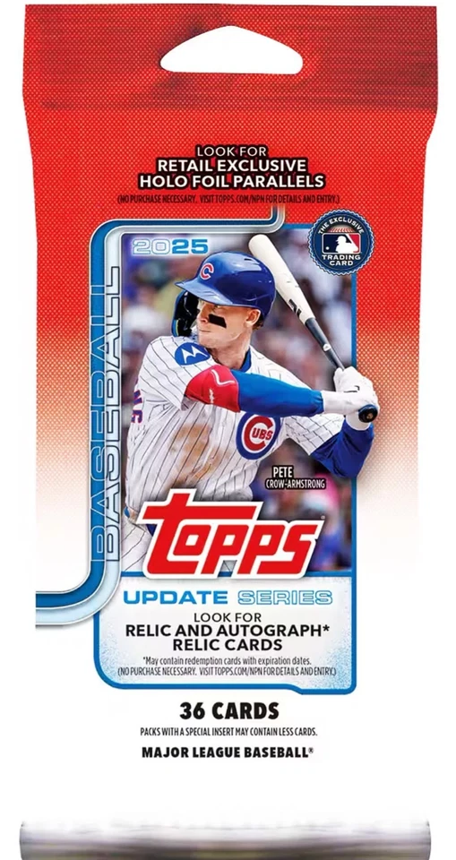 2025 Topps Update Series MLB Baseball Fat Pack 36 Cards Look For Autograph cards