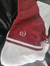 Sergio Tacchini x Stuarts Donato Knitted Track Top Buttercream Merlot Size M