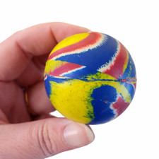 VTG 90's Marble Swirl Ribbon Bouncy Super Ball 2" 1" GREAT Bounce Vending Toy