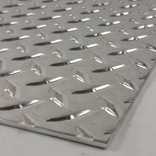18" x 24" Diamond Plate Aluminum .125" Thick (1/8 in) - Treadplate, 3003 Alloy
