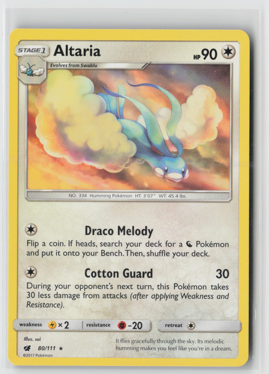 Altaria Rare SM - Crimson Invasion 80/111 NM