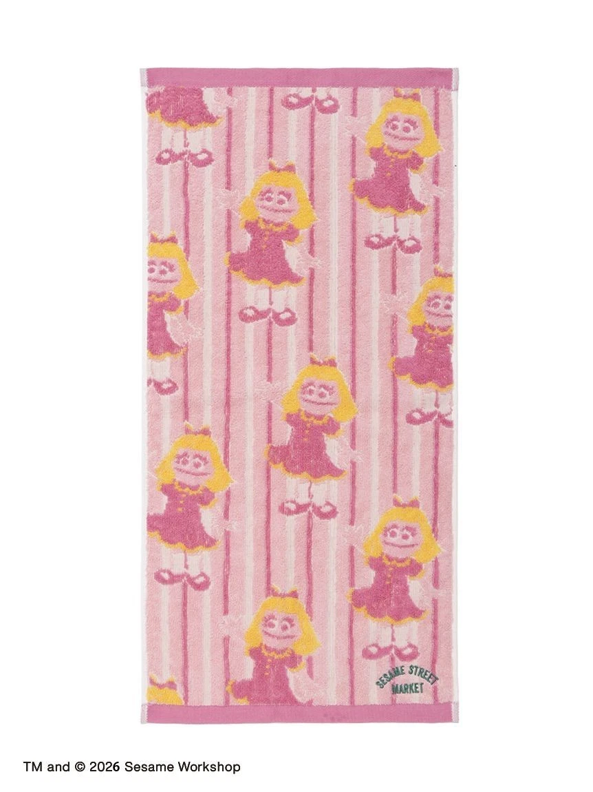 SESAME STREET [RELAXING TIME] Relaxing Face Towel, Pink From JP NEW
