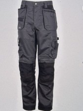 Apache ATS Mens Work Trousers: 3D Stretch 38" waist 31" leg Padded - Black, Grey