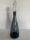 Blenko Winslow Anderson MCM Charcoal Glass Decanter Bottle Clear Stopper # 920 M