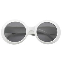 Partybrille Jackie Weiß Brille 60Er 70Er 80Er Jahre Style Retro Sonnenbrille