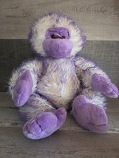 Animal Alley Fluffy Purple White Monkey Chimp Ape Toys R Us 2008 Plush 18  b213