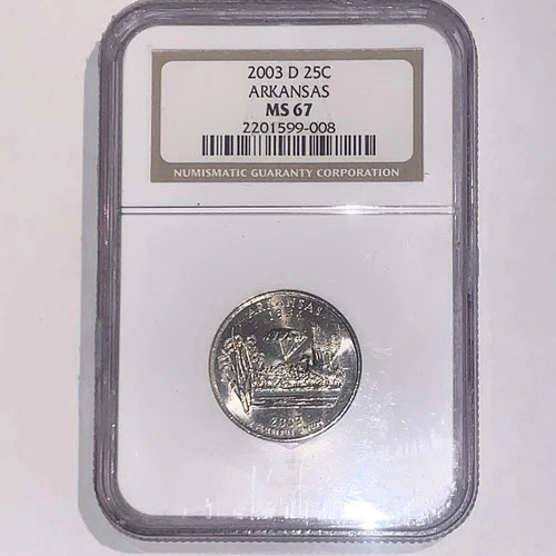 2003-D Arkansas State Quarter NGC MS67