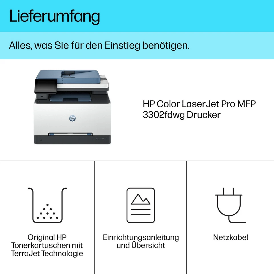 HP Color LaserJet Pro MFP 3302fdwg Multifunktionsdrucker - Bild 3 von 3