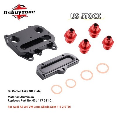 Oil Sandwich Adapter Plate For A4 TT Golf Jetta Skoda Seat Ibiza 1.6TDi & 2.0TDi