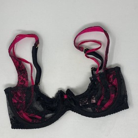 Agent Provocateur Maddy Black Fuchsia Bra 32D New