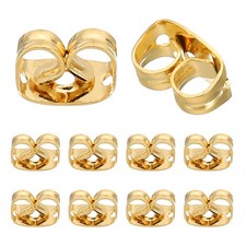 10 Pcs 14K Gold Earring Backs Lock Replacement Earring Stopper for Studs