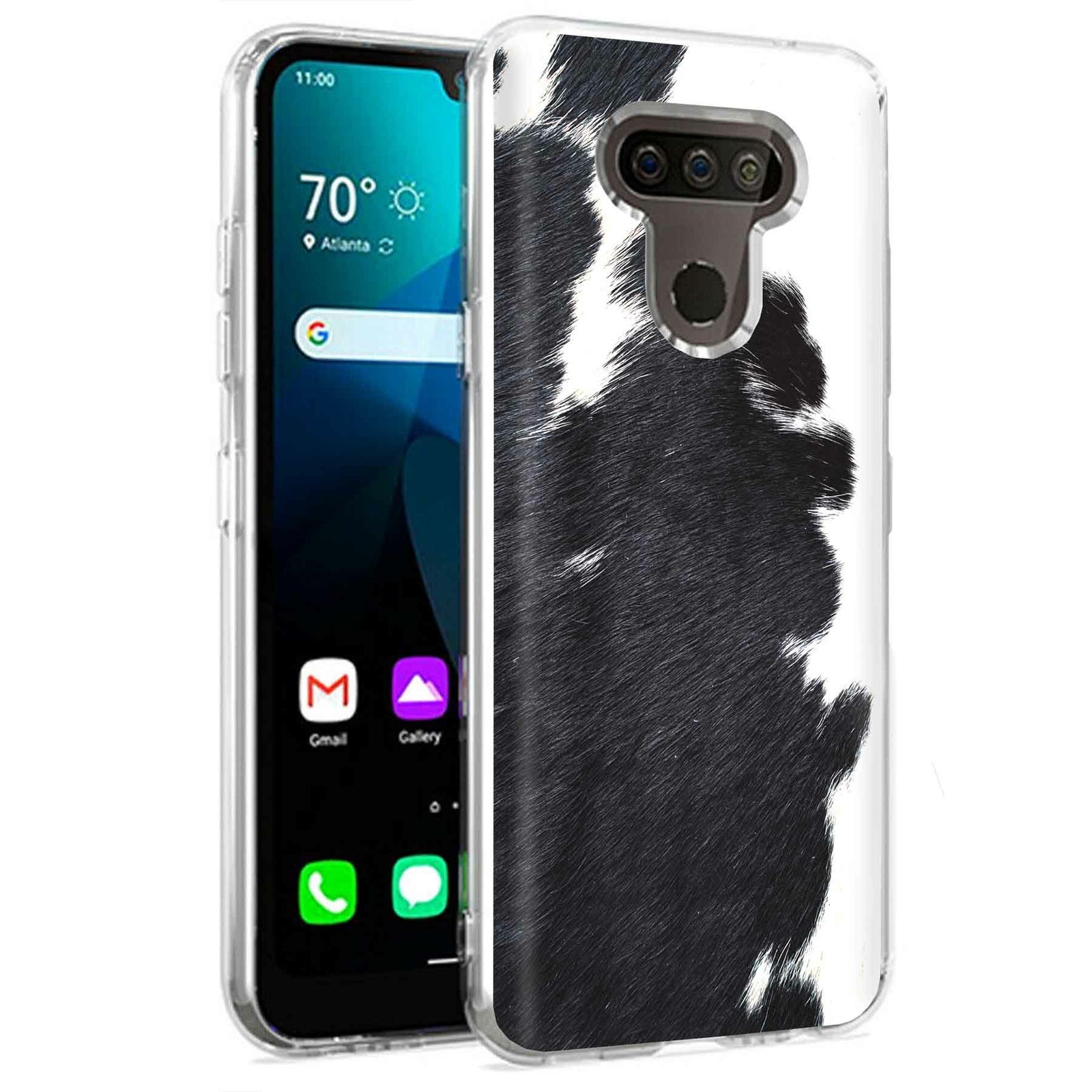 Phone Case for LG Harmony 4,Premier Pro Plus,K41, Cow Hide 2 Print