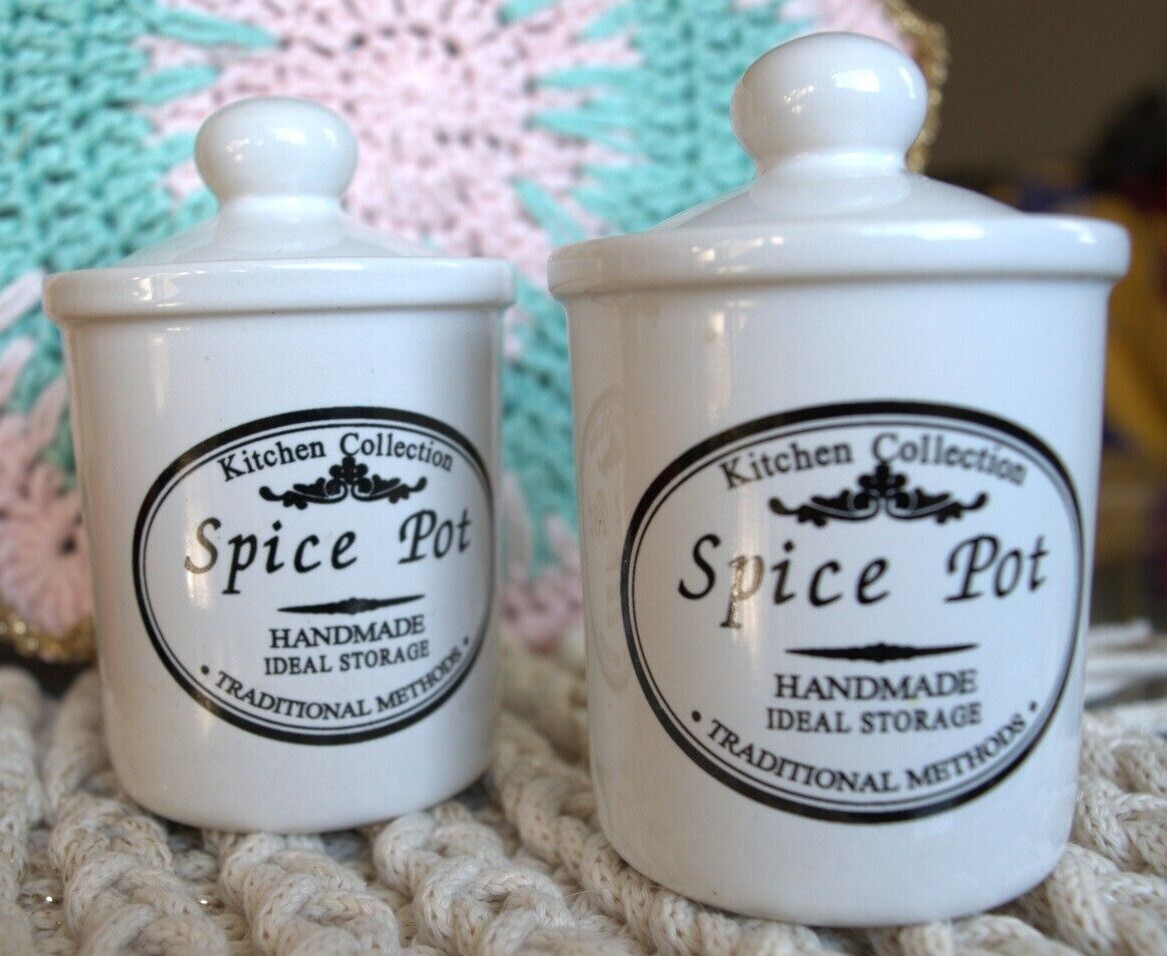 Spice pot handmade kitchen collection ideal storage vintage decor - Main Image