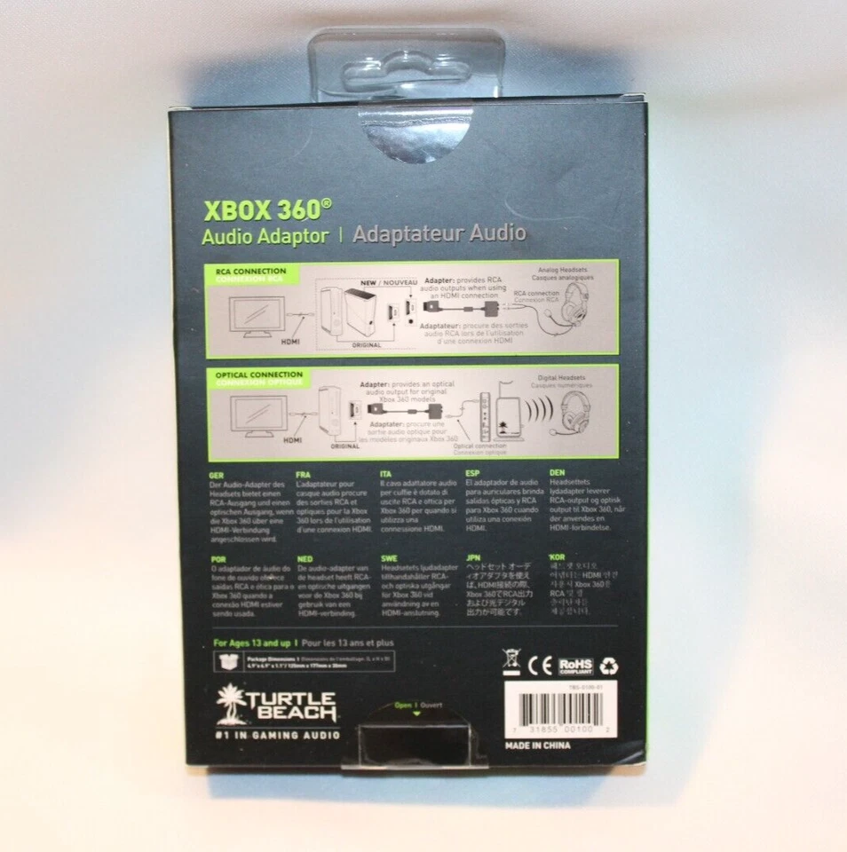 Turtle Beach Xbox 360 HDMI Gaming Audio Adapter Cable 0.9 Ft. Brand NIB - Image 3 of 4