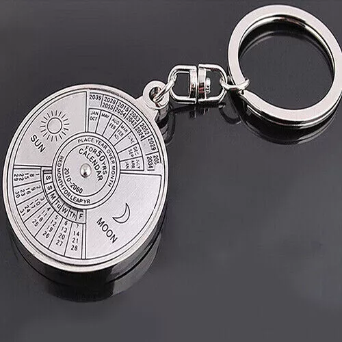 Silver calendar keychain sale