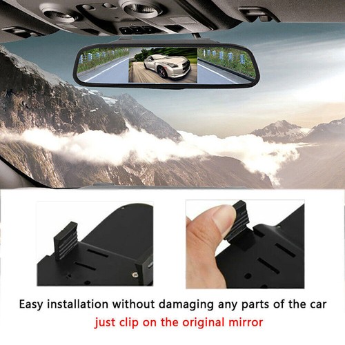 Monitor espejo retrovisor MOPECT 4,3"" con matrícula cámara de visión trasera inalámbrico inalámbrico inalámbrico - Imagen 3 de 12