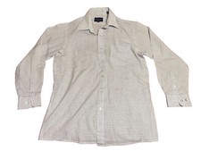 Vintage Givenchy for Chesa Shirt Men's Button Down White Blue Check 15.5-33