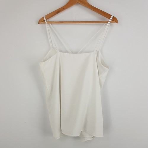 Supre Womens Size 12 White Spaghetti Strap Singlet V Neck Straps - Picture 6 of 14