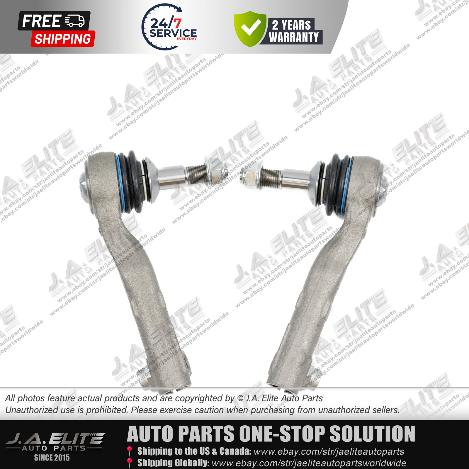 2pcs Left & Right Outer Tie Rod Ball Joint fit Rolls-Royce Cullinan