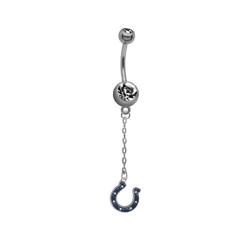 Football Chain Dangle Belly Button Navel Ring Piercing - PICK TEAM - NEW - Picture 15 of 19