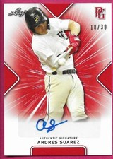 2021 Leaf Perfect Game National Baseball ANDRES SUAREZ Orange Autograph 18/30