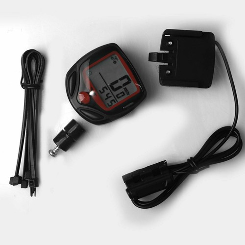 Bicycle Bike Cycling Computer LCD Odometer Speedometer Stopwatch Speed meter - Picture 3 of 7