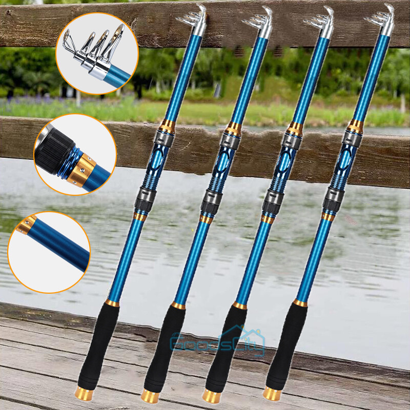 Adjustable Carbon Fiber Telescopic Fishing Spinning Rod Sea