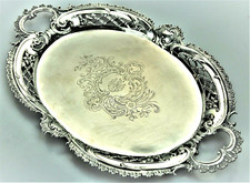 800 Silber Tablett  Freiherr Heraldik Adels Wappen Adelsbesitz Görlitz  532/3