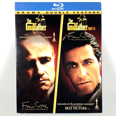 The Godfather/The Godfather Part II (2-Disc Blu-ray Set, 1972) Brand New w/ Slip