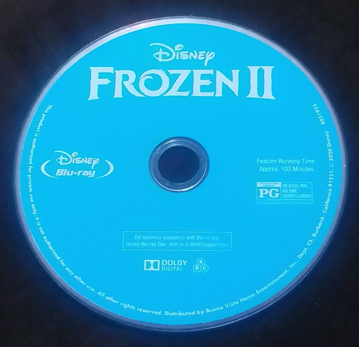 Frozen II (Blu-Ray Format) Disc Only!!! Epic Adventure In the land