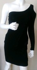 Forever 21 dress Size Small black, Sexy, one sleeve bodycon.EUC.