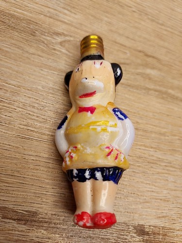 Disney Minnie Mouse Donald Duck Figural Light Bulbs VTG Milk Glass 2 WORK! - Picture 5 of 10