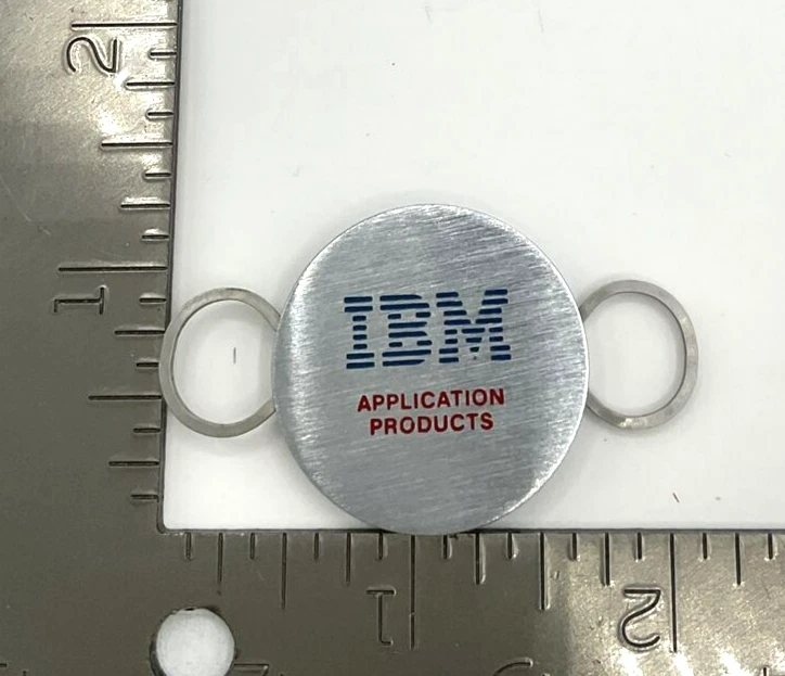 Vintage IBM Application Products Advertising Key Ring Steel Promo Giveaway - Image 3 of 4