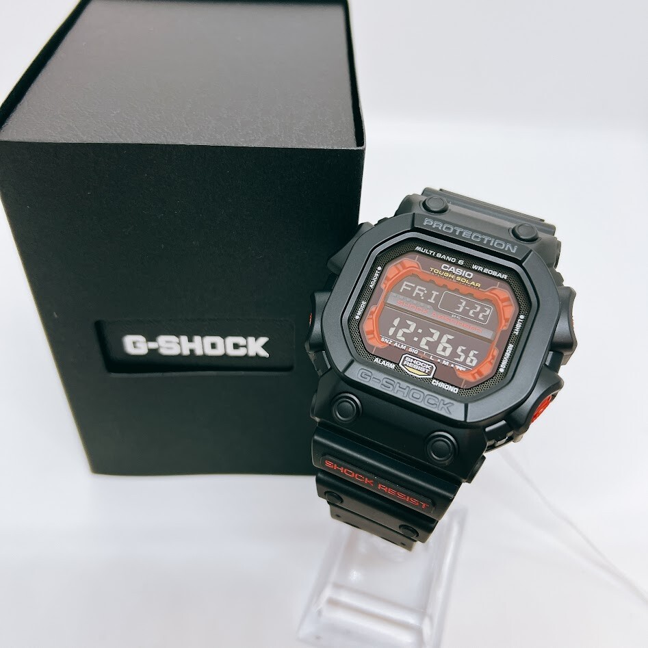 CASIO GXW-56-1AJF G-SHOCK Tough Solar Radio Black Red Watch GXW-56