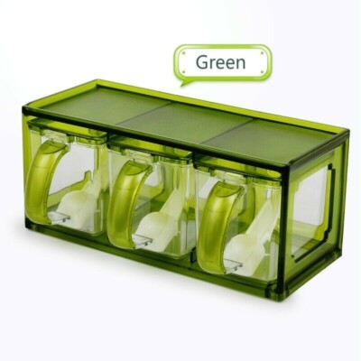 Küche Gewürz Kiste Pfeffer Zucker Salz Glas Behälter Aufbewahrung Gewürze Halter