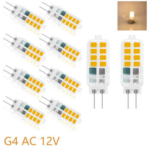 10x G4 LED 3W Super Hell Leuchtmittel Ersatz Halogen Lampe Warmweiß AC / DC 12V