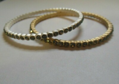 Bezel Set Smoky CRYSTAL Eternity Bangle Bracelet Gift Idea!