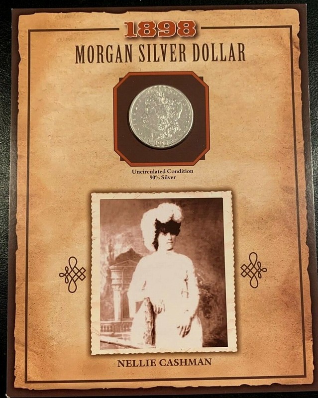 1898 BU/UNC Morgan Silver Dollar - PCS LEGENDS OF THE WEST "Nellie Cashman"