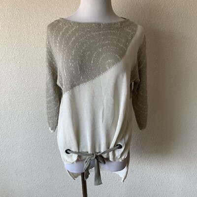 nicolas & mark tunic top waist tie high low Large Knit