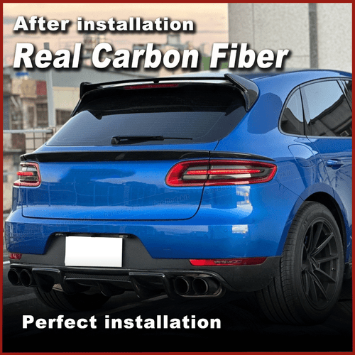 REAL Carbon Rear Spoiler Trunk Boot Wing Lip Fit For Porsche Macan 95B 2014-2018 - Picture 4 of 12